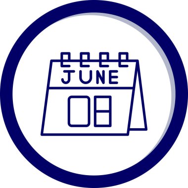 Bir takvim simgesinin vektör illüstrasyonu