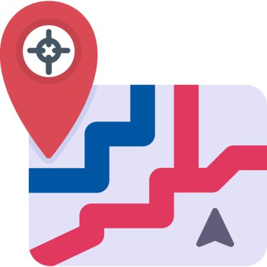 konumu simgesi harita, illüstrasyon vektör