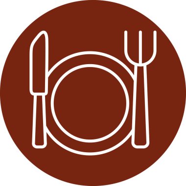 Yiyecek ve içecek ikonu için vektör illüstrasyonu