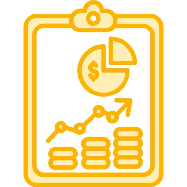 İş ve finans simgesinin vektör illüstrasyonu