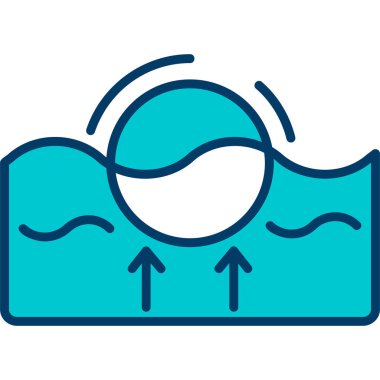 Yüzme havuzu. Web simgesi basit illüstrasyon