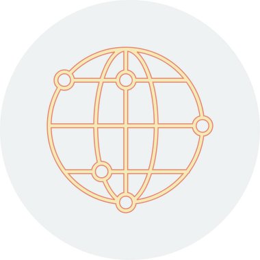 trend biçimi izole edilmiş arkaplanda genel ağ simgesi