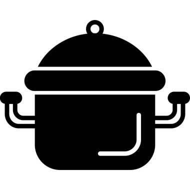pişirme tencere vektör simgesi