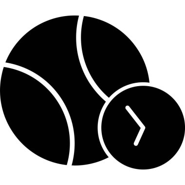 Tenis topu simgesi, vektör illüstrasyonu