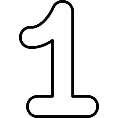 bir numaralı vektör simgesi