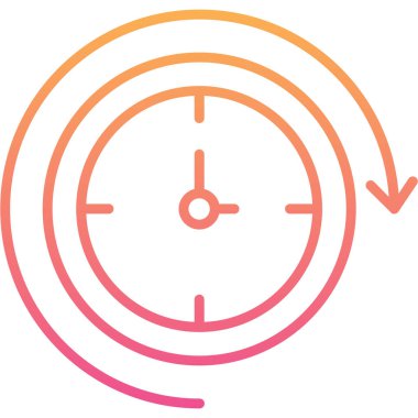 Saat. Web simgesi basit illüstrasyon