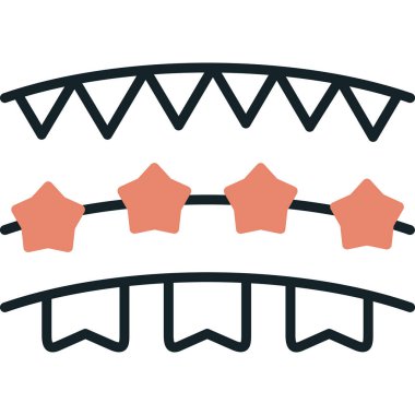 Parti. Web simgesi basit illüstrasyon