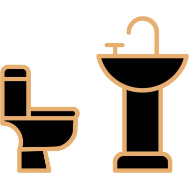 banyo ikonu vektör illüstrasyonu