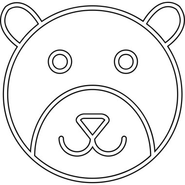 Sevimli ayı çizgi film ikonu. vektör illüstrasyonu