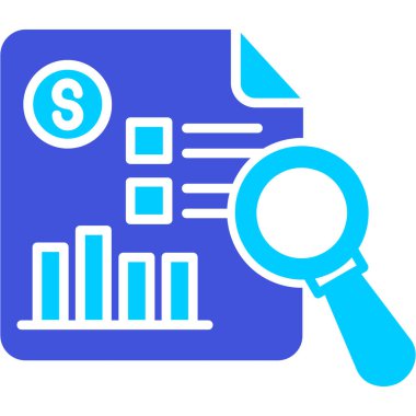 finansal rapor düz simgesi