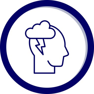 Beyin. Web simgesi basit illüstrasyon