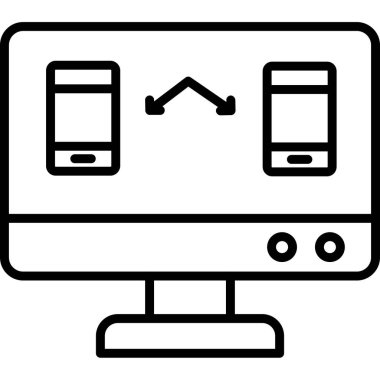 Bilgisayar. Web simgesi basit illüstrasyon