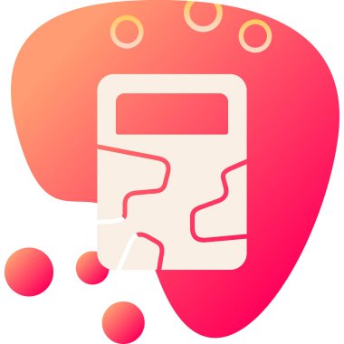 Bir kalbin ikonunun vektör illüstrasyonu