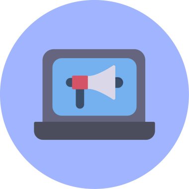 Konuşmacı. Web simgesi basit illüstrasyon