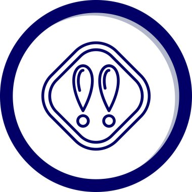 Web ve mobil için mavi ve beyaz renk simgesi