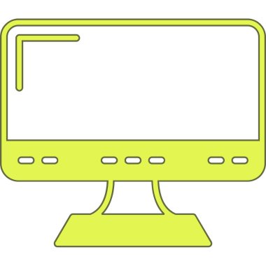 monitör bilgisayar izole simgesini