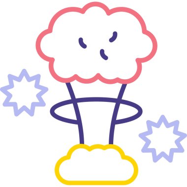 Bulut simgesi vektör illüstrasyonu