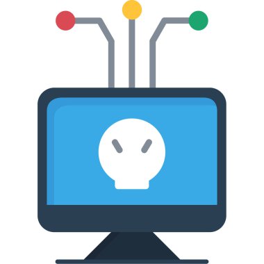 bilgisayar izleme simgesi, vektör illüstrasyonu