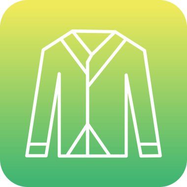 Eşsiz Ceket Vektör Satırı Simgesi