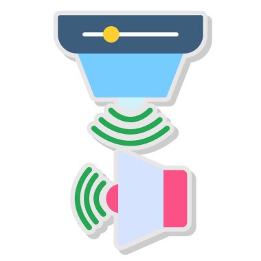 CCTV kamera simgesi vektör illüstrasyonu