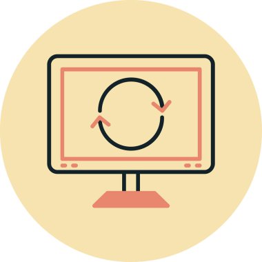 Beyaz arkaplanda Lcd düz simgesi