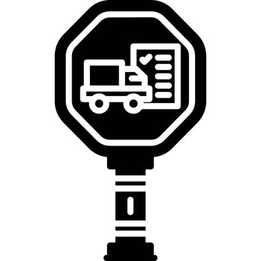 kamyon vektör düz simgesi