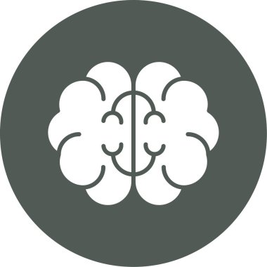 Beyin. Web simgesi basit illüstrasyon