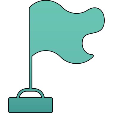 Guatemala simgesi bayrağı, düz stil