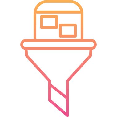 dondurma vektör simgesi, satır vektör illüstrasyonu