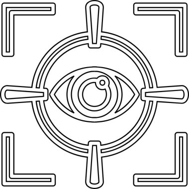 Göz simgesi, vektör illüstrasyonu