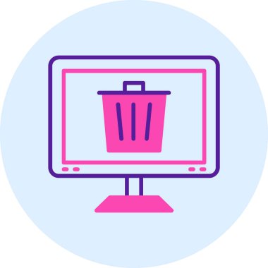 Bilgisayar. Web simgesi basit illüstrasyon