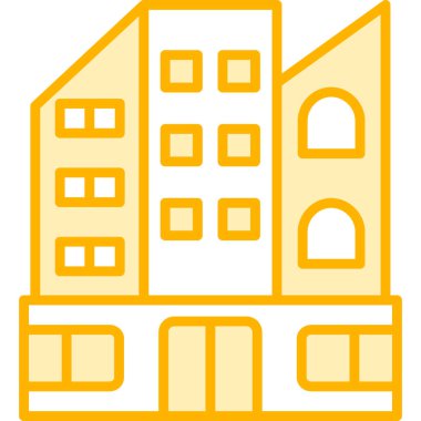 Bina. Web simgesi basit illüstrasyon