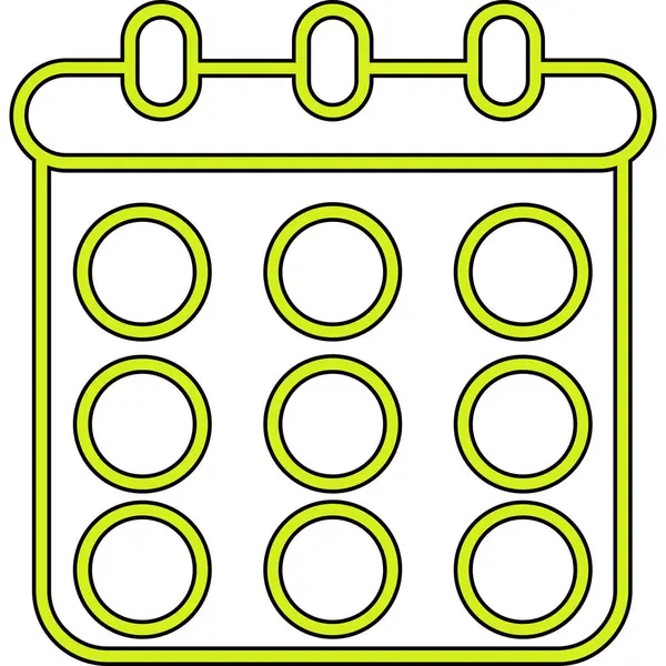 Takvim simgesinin vektör illüstrasyonu