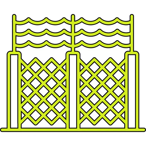 Çit. Web simgesi basit illüstrasyon