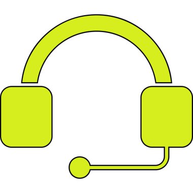 kulaklık simgesi vektör illüstrasyonu