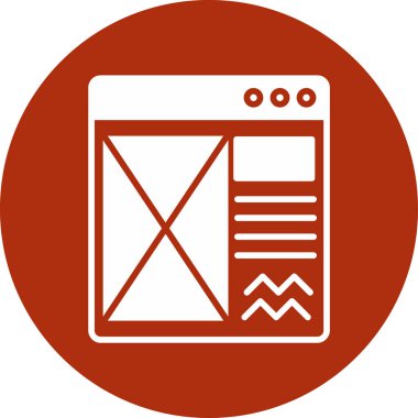 Web sayfası simgesi, vektör illüstrasyonu