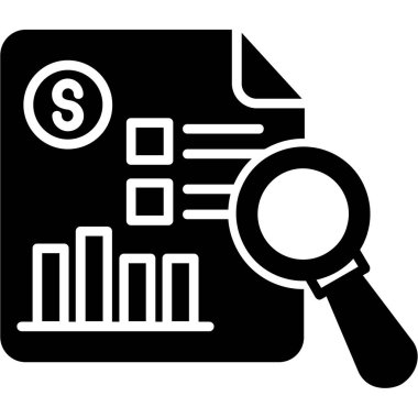 Veri analizi glif simgesi