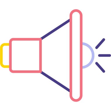 Konuşmacı. Web simgesi basit illüstrasyon