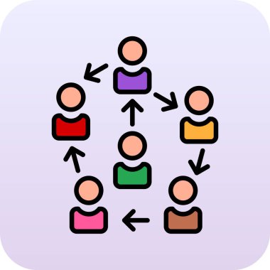 Sosyal ortam simgesi vektör illüstrasyonu