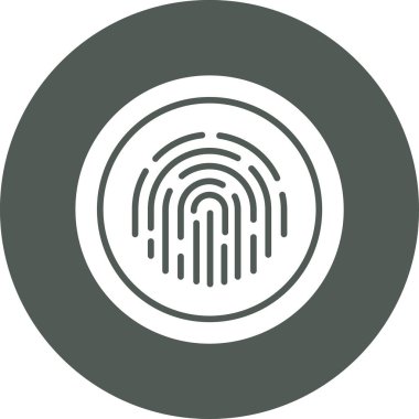 modada izole edilmiş arka planda parmak izi simgesi