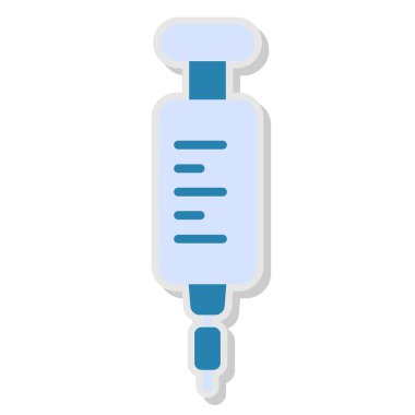 Hipodermik İğne Ağı simgesi, vektör illüstrasyonu