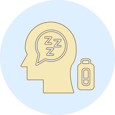 Uyku Torbası simgesi, vektör illüstrasyonu