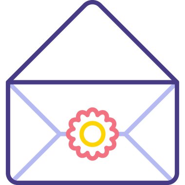 zarf simgesi, vektör çizimi