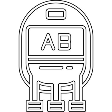 Beyaz arkaplanda özet biçiminde bir bus simgesi izole edildi. seyahat sembolü çizimi