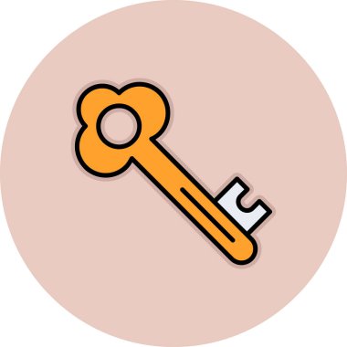 Anahtar simgesi vektör illüstrasyonu