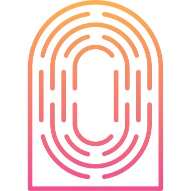 Parmak izi. Web simgesi basit illüstrasyon