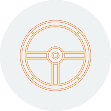 Araç tekeri simgesi ince çizgi biçiminde