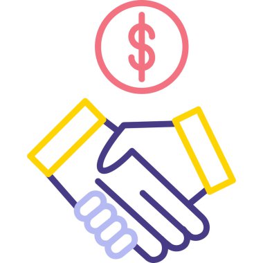 Bir dolar simgesinin vektör illüstrasyonu