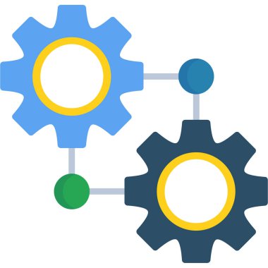 Ağ bağlantısı için iş yönetimi düz simgesi