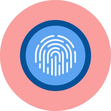 parmak izi ikonu vektör illüstrasyonu